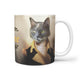 Personalized Royal Cat Mug - Meows in clouds - cool cat t shirts