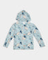 Blue Kimono Cat Kids Hoodie