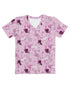 Pink Cat Kimono Women's V-Neck Tee