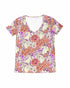 Flowers and Cats Women's V-Neck Tee