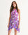 Purple Kimono Cat Women's High-Low Halter Dress - Meows in clouds - cool cat t shirts