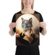 Personalized Painting Poster - Meows in clouds - cool cat t shirts