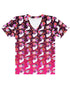 Pink Kimono Cat Women's V-Neck Tee