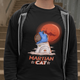 Martian Cat T-shirt - Meows in clouds - cool cat t shirts