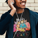 The Meows Unisex Tee - Meows in clouds - cool cat t shirts
